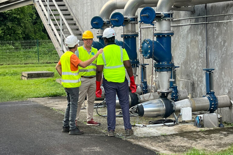 Collaborateurs sur la station d'épuration Leblond